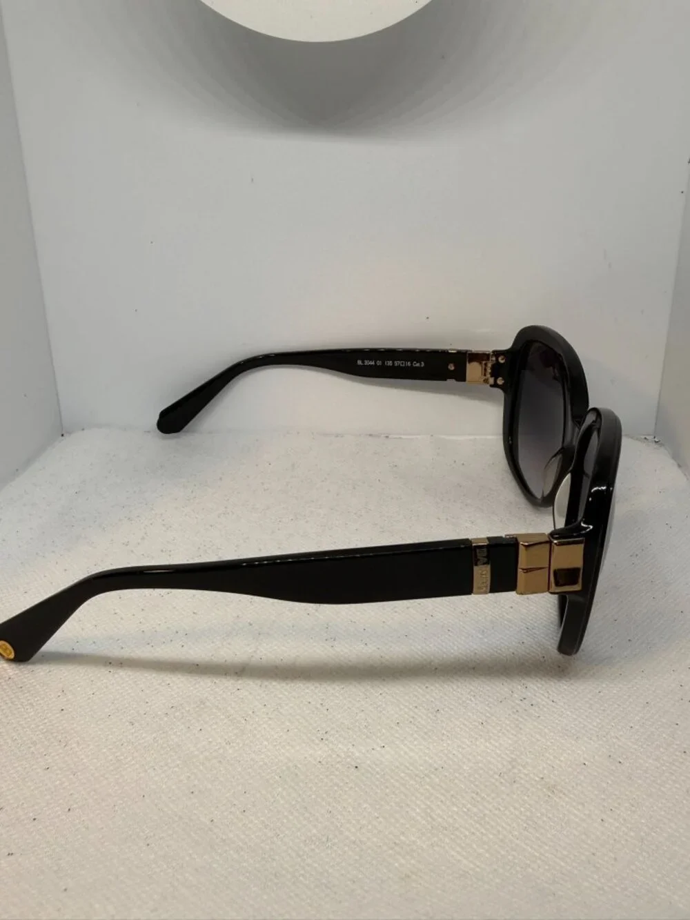 Balmain BL2044B 01 Black Acetate Square Smoke Gradient Sunglasses 57-16-135